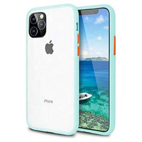 CP&A iPhone 11 Pro case shockproof, semitransparent protective phone case, hard cover, iPhone 11 Pro bumper case with coloured buttons, scratch-proof case for iPhone 11, 6.1inch (15.5cm) (Sky Blue) 0