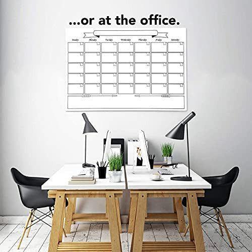 DumanAsen Acrylic Dry Erase Writing Board / Whiteboard, Meal Planner, Monthly Planner, UV Printed Acrylic Calendar/No Marker Included/Size: 57CM x 41CM x 3MM (Month Planner - A) 4