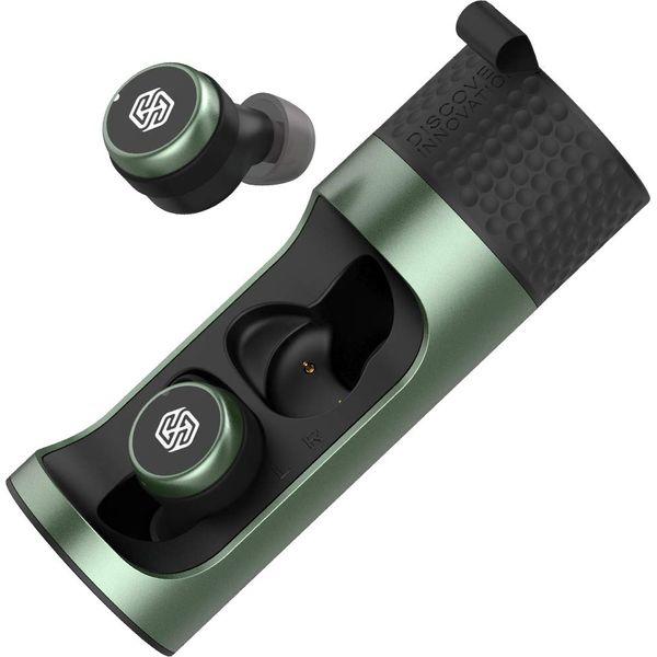 Nillkin Bluetooth 5.0 Wireless headphones, Slim Workout wireless In-Ear earphones,IPX5 Waterproof lasting 13 hours playtime, wireless earphones with CVC 8.0 noise cancelling Mic, for Work sport(green) 0