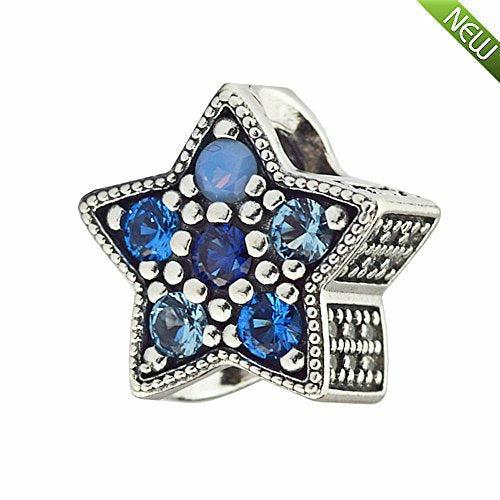 PANDOCCI 2017 Christmas Collection Blue Bright Star Crystal Beads Authentic 925 Sterling Silver DIY Fits for Original Pandora Bracelets Charm Fashion Jewelry 3