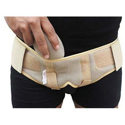 Wonder Care- Inguinal Hernia Support post surgery Hernia pain relief Truss Brace for Single / Double Inguinal or Sports Hernia with Two Removable Compression Pads & Adjustable Groin Straps Surgery & injury Recovery A-103 -M 1