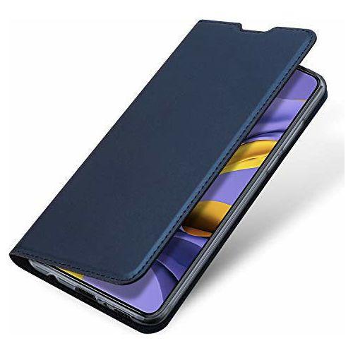 DUX DUCIS Case for Samsung Galaxy A71, Ultra Fit Flip Folio Leather Case Cover with [Kickstand] [Card Slot] [Magnetic Closure] for Samsung Galaxy A71 (Deep blue) 4