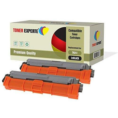 TONER EXPERTEÂ® TN-241 TN241BK Pack of 2 Black Toner Cartridges compatible for Brother DCP-9015CDW DCP-9020CDW MFC-9140CDN MFC-9330CDW MFC-9340CDW HL-3140CW HL-3142CW HL-3150CDW HL-3170CDW (2500 Pages) 1