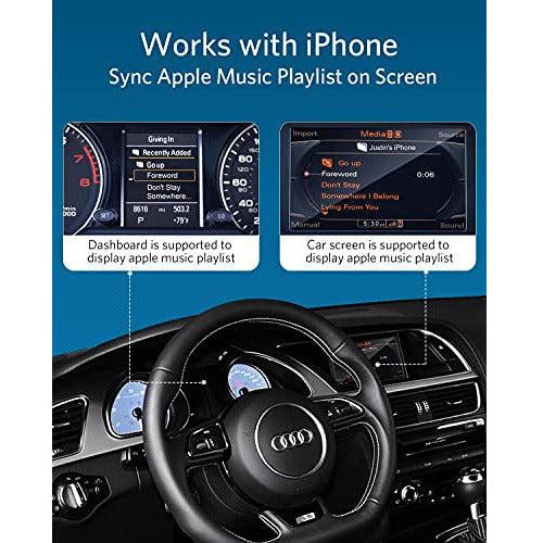 Airdual Bluetooth 5.0 aptX-HD Adapter for 30 pin iPod iPhone Music Interface Include Audi VW Porsche Mercedes BMW Land Rover( AMI iPod iPhone Cable NOT Included) 3