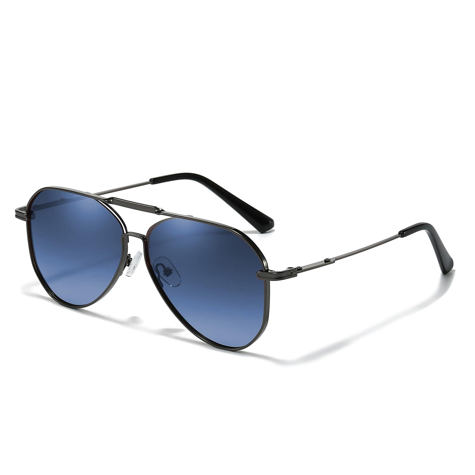 SODQW Polarized Sunglasses Men, Trendy Teardrop Frame, UV400 Protection, Lightweight, Perfect for Driving & Everyday Wear