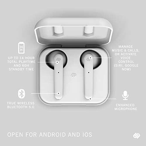 Urbanista Stockholm True Wireless Earbuds 14H Playtime Bluetooth 5.0 with Charging Case, Touch Controls & Dual Mic Earphones Compatible with Android and IOS - White 3