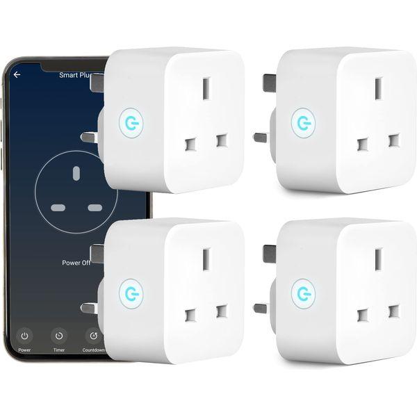 XUELILI Smart Plug with Energy Monitoring,13A WiFi Smart Plugs that Work with Alexa & Google Assistant, Smart Sockets with Timer, Remote & Vioce Control, No Hub Required, CE&ROHS Double Listed 0