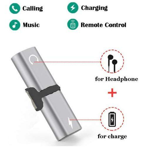 2 in 1 Audio Charging Adapter Converter for X XS 7 8 XR Charger Splitter Headphones Adapter 4
