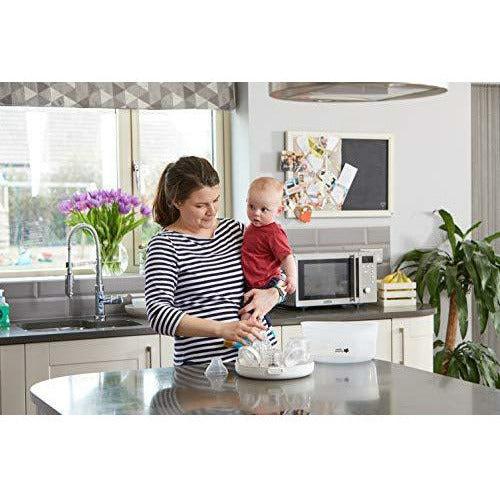 Tommee Tippee Microwave Travel Steam Baby Bottle Sterilizer - Sterilize 4 Bottles at Once in 4-8 Minutes - BPA Free 1