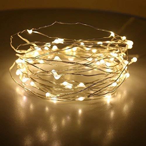 XEMQENER String Lights Battery Operated 60 LED 6M Pearl Fairy Lights with 8 Functions & Timer for Outdoor Indoor Christmas Halloween Wedding Home Decoration Warm White 3