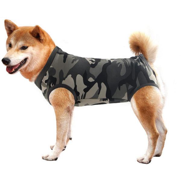 Dog Recovery Suit Cat Abdominal Wound Protector Puppy Medical Surgical Clothes Post-operative Vest Pet After Surgery Wear Substitute E-collar & Cone (XXL, Camouflage) 0
