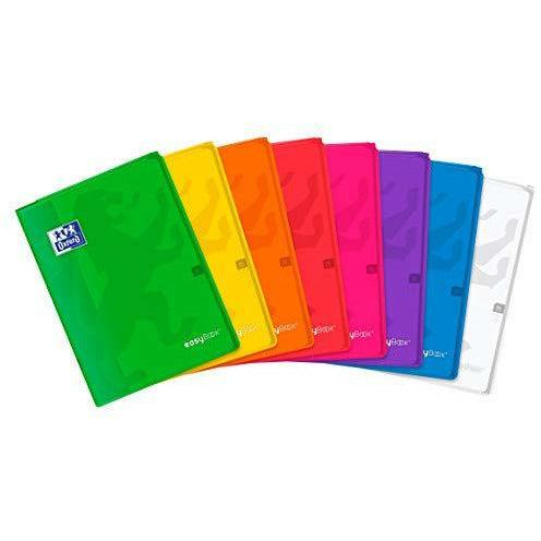 Oxford EasyBook Pack of 10 Stapled Notebooks A4 21 x 29.7 cm 96 Pages Large Squared Ruled 90 g Assorted Colours 1