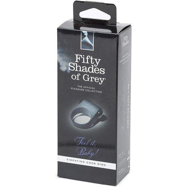 Fifty Shades of Grey Feel It, Baby! Black Silicone Vibrating Love Ring - Stretchy, Body Safe 4