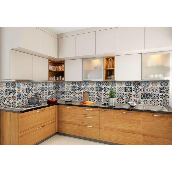 Bohemia Contact Paper Self Adhesive Peel and Stick Wallpaper Removable Tile Pattern Waterproof for Kitchen Backsplash Wall Paper Cabinet Countertop Vinyl 40cmx1000cm 3