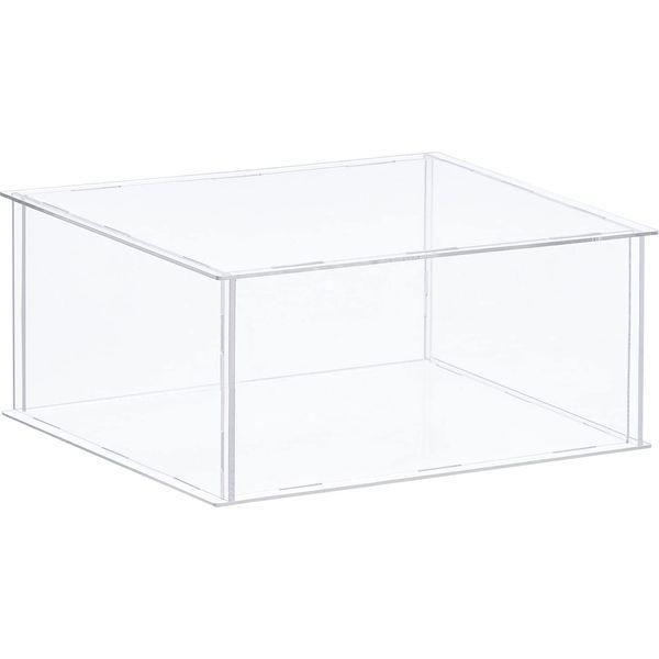 sourcing map Acrylic Display Case Plastic Box Clear Assemble Dustproof Showcase 31x31x15.5cm for Collectibles Items 0