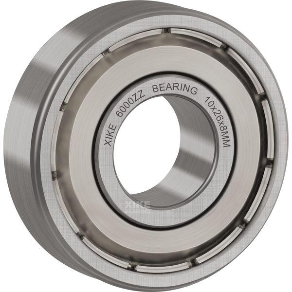 XIKE 6010ZZ Ball Bearings 50x80x16mm Bearing Steel and Double Metal Seals, Pre-lubricated, 6010-2Z Deep Groove Ball Bearing with Shields, 2 in a pack. 2