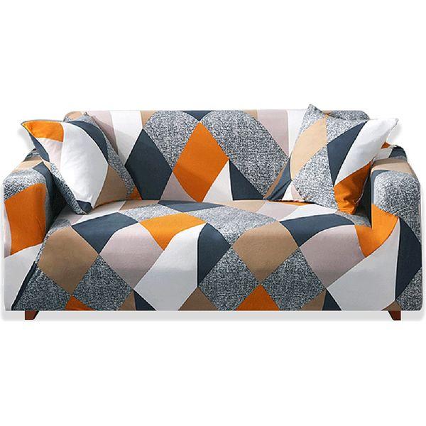 Teynewer 1-Piece Fit Stretch Sofa Cover, Sofa Slipcover Elastic Fabric Printed Pattern Chair Loveseat Couch Settee Sofa Covers Universal Fitted Furniture Cover Protector (1 Seater, Checkerboard) 0