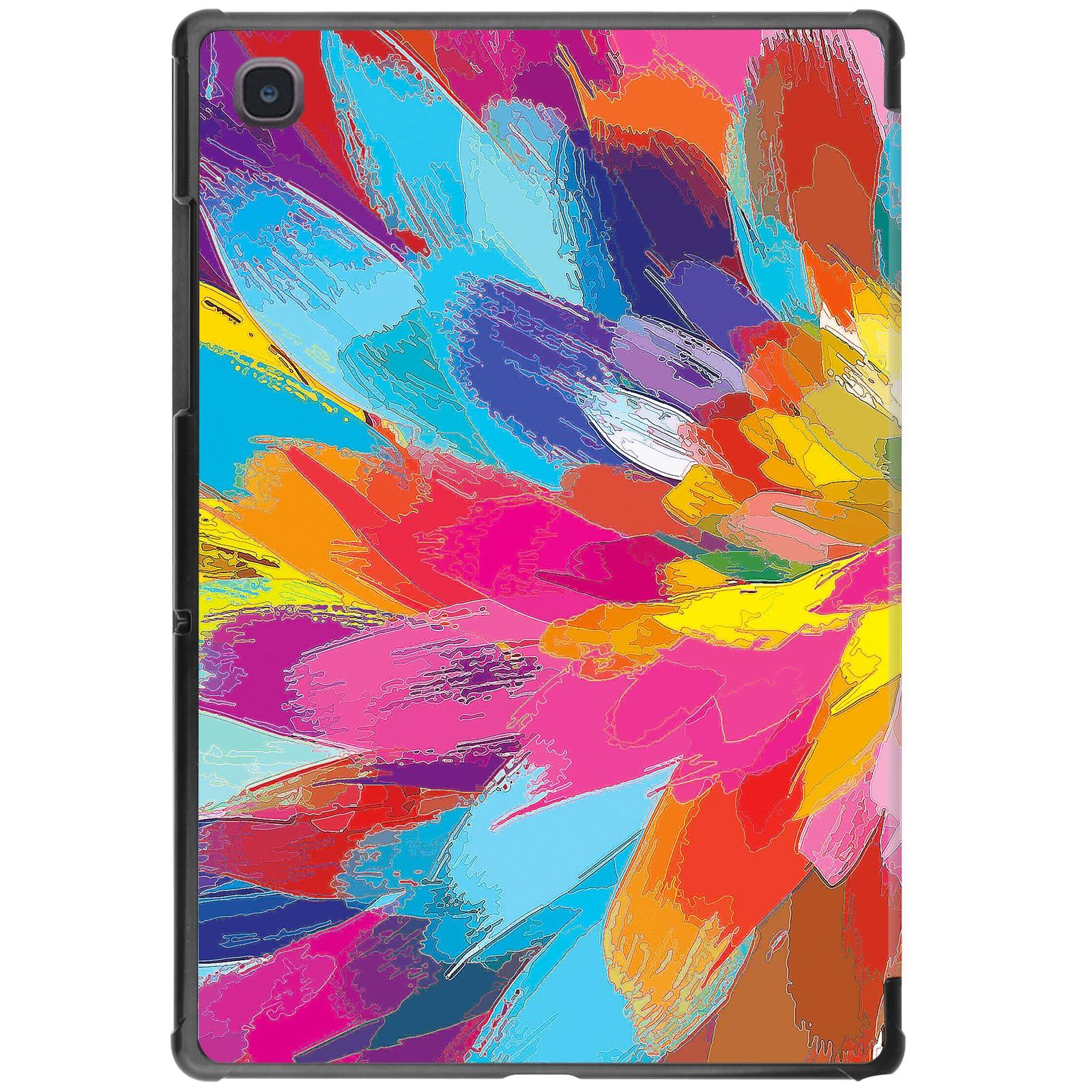 Berkin Arts Samsung Galaxy Compatible with Tab A 8.4 inch Case Model SM-T307 Tri-Fold Stand Cover Cloisonnism Vibrant Expressive Colorful Energetic Brush 2