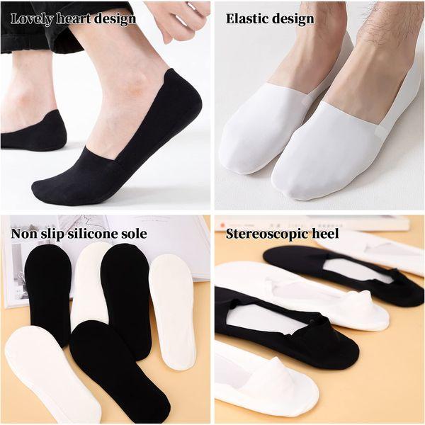 GLAITC Cotton Invisible Socks, 6 Pairs No Show Socks Women Low Cut Casual Ladies Socks Breathable Liner Short Crew Socks for Summer Running Walking Fitness Outdoor Sports 2