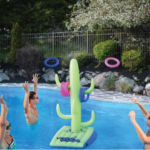 Prextex Floating Cornhole Bean Bag and Ring Toss Combo Floating Ring Toss & Cornhole Beanbag for Pool Party & Pool Accessory 4