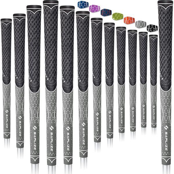 SAPLIZE 13 Golf Grips, Standard, Multi-compound Hybrid Golf Club Grips, Grey Color 0
