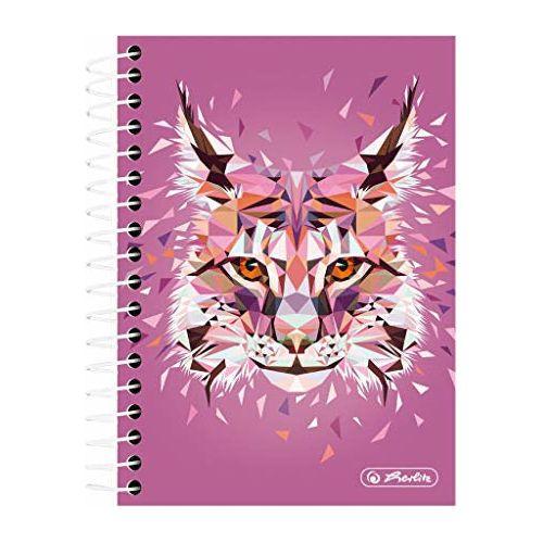 Herlitz 50027262 Flex Notebook with Removable Cover, A4, 2 x 40 Sheets, Design: Wild Animals Wolf, 1 Item Notizbuch Lynx 0