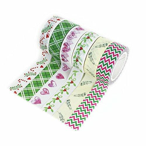 Craft Tape,Washi Making Tape Multi-pattern Decorative Adhesive Arts Tape for Scrapbooking DIY Gift 15mmX10m,Pack of 10 1