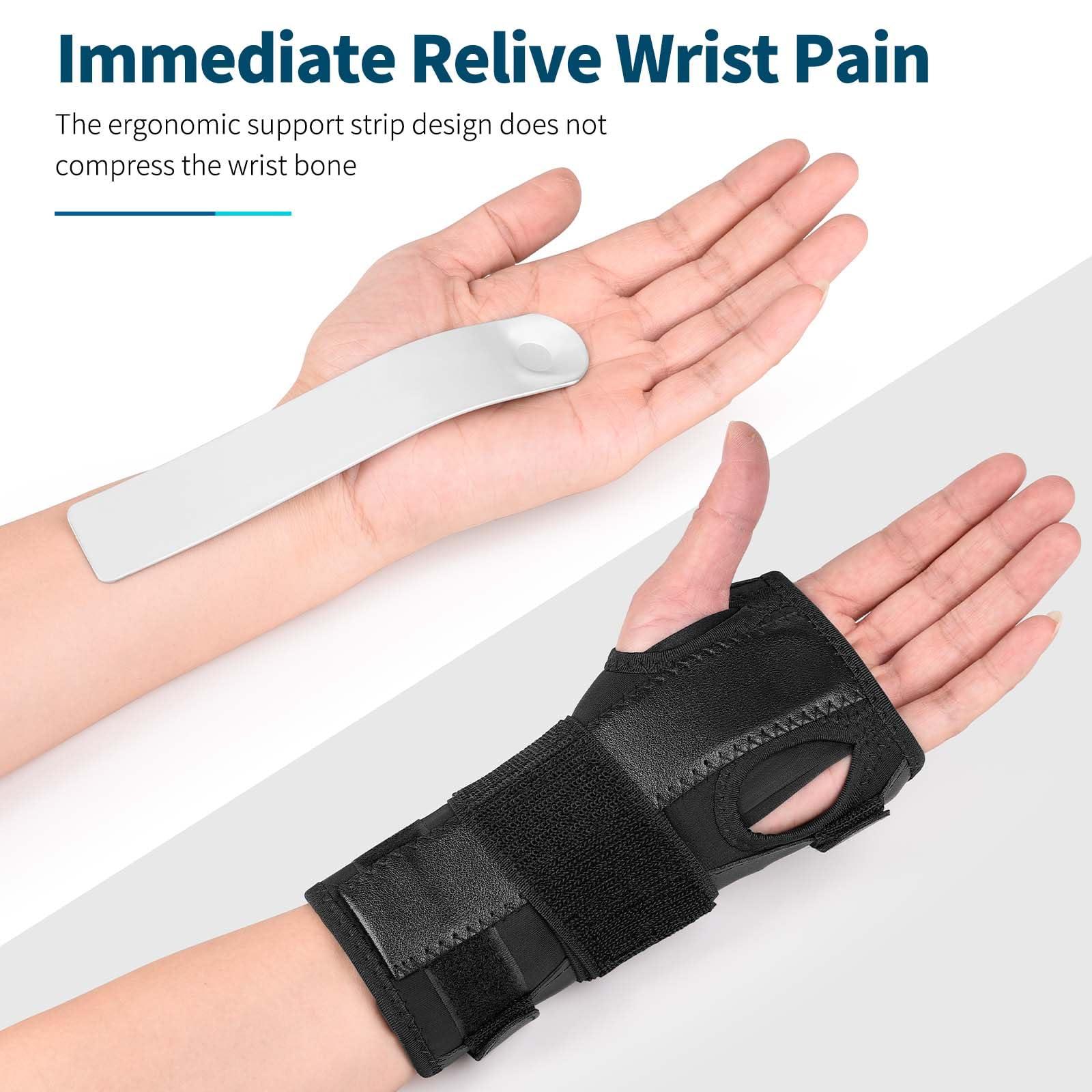 Apasiri Wrist Brace(2 PCS), Wrist Splint Fits Right/Left Hand for Carpal Tunnel, Arthritis, Tendonitis, Sprain, Breathable Wrist Support with Aluminum Bar and Soft Padding for Men and Women - L 2