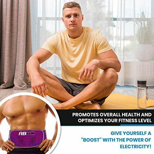 ABFLEX Ab Toning Belt for Developed Stomach Muscles, Remote for Quick and Easy Adjustments, 99 Intensity Levels and 10 Workouts for Fast Results (Purple) 4
