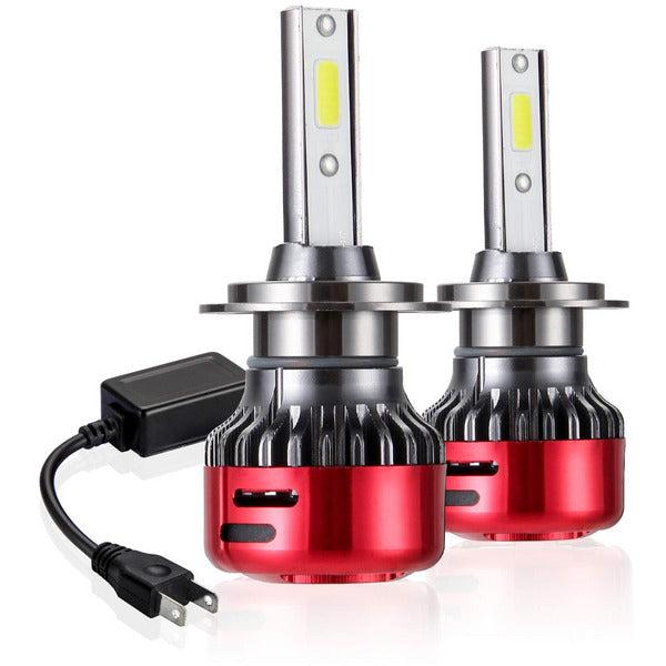 Kairiyard 2x 55W 9000LM H7 Headlight Led 6000K Auto Car Lamp Lights Conversion Bulb H7 Fog Light HI Beam DC 9-18V Aluminum Alloy Super Performance Heat Dissipation Safe Driving 0