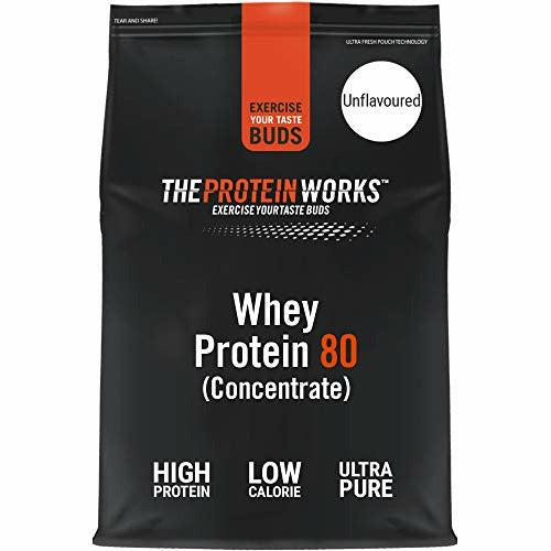 THE PROTEIN WORKS Whey Protein 80 (Concentrate) Powder | 82% Protein | Low Sugar, High Protein Shake | Unflavoured | 2 Kg 0