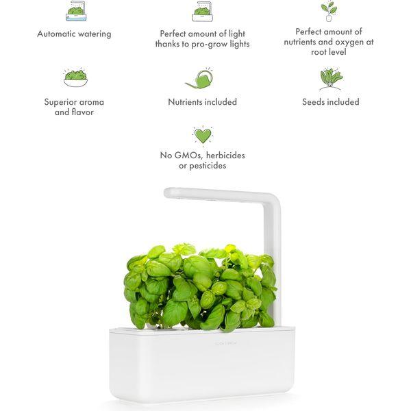 Click and Grow Smart Garden 3 Indoor Gardening Kit (Includes 3 Basil Plant Pods), White 5