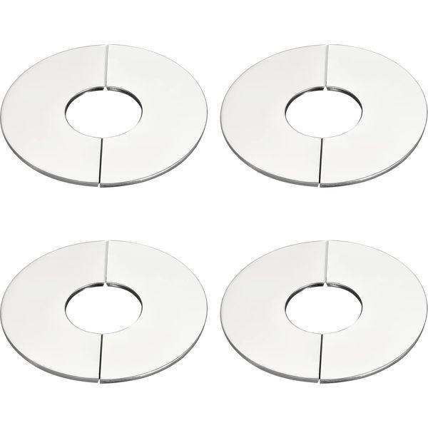 sourcing map Wall Split Flange, 201 Stainless Steel Round Escutcheon Plate for 51mm Diameter Pipe 4Pcs 0