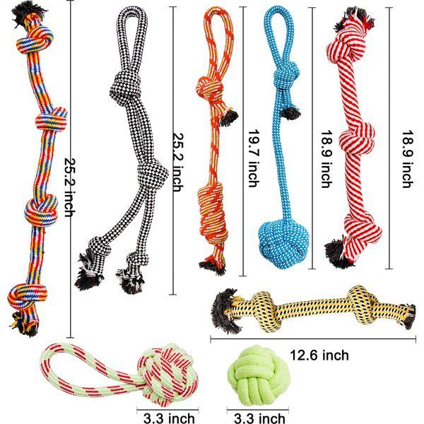 Youngever 8 Pack Dog Rope Toys, Puppy Chew Toys Dog Toys for Medium to Large Dogs 1