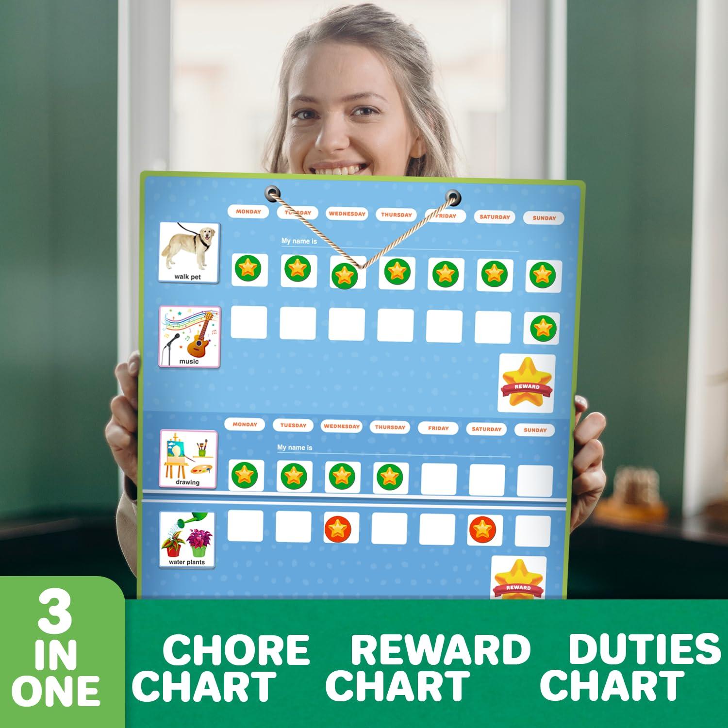 Quokka 145 Reward Behaviour Charts For Children - Visual Timetable For Autistic Children - Magnetic ADHD Tools - Routine Responsibility Board Autism Learning Materials 3