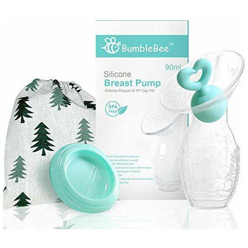 Bumblebee Manual Breat Pump with breatsfeeding Milk Saver Stopper& Lid in Gift Box Food Grade Silicone BPA PVC and Phtalate Free 0
