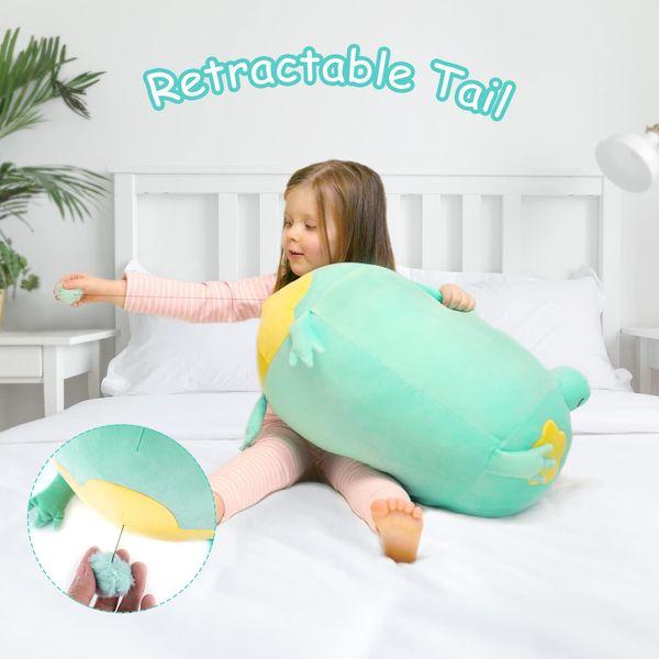 Mewaii 16'' Soft Frog Plush Pillow Stuffed Animals Plushies Squishy Pillow - Fluffy Sleepy Plush Pillow Toys for Adults Girls Boys(Green) 1