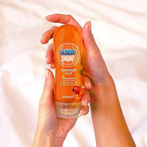 Durex Massage Lube 2-in-1 Stimulating Lubricant Gel with Guarana, 200 ml (Packaging May Vary) 1