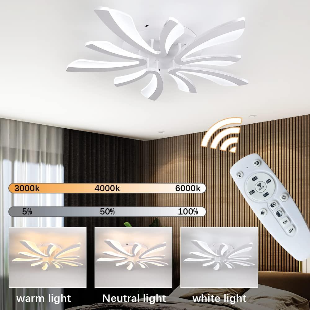 GreeLustr LED Ceiling Lights with Remote Control, Acrylic Modern Dimmable Led Pendant Lamp Panel Lighting Geometric Design Lamp for Living Room Kitchen Bedroom Corridor 1