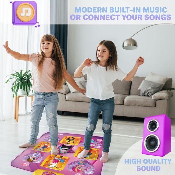 Quokka Music Dance Mat for Kids 4-8 - Musical Toys For 3 4 5 6 Year Old Girls and Boys - | Play Your Own Music with AUX/Bluetooth | 3 Speeds & 5 Volume Levels | - Dancing Floor Pad for 8-12 Year Old 3