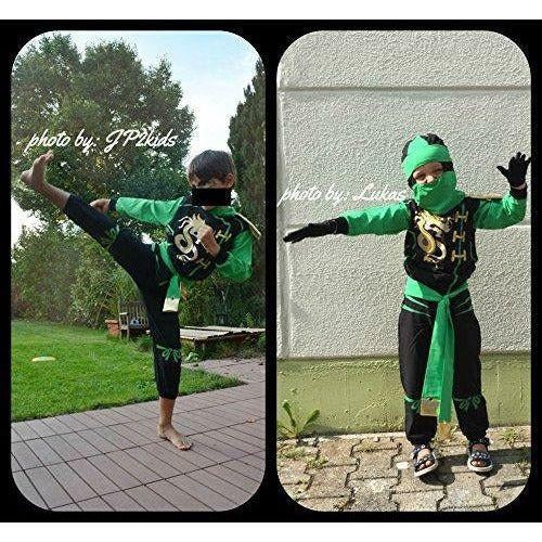 Katara 1771 (10+ models) Ninja Warrior Fancy Dress Outfit, Costume For Boys, For Children's Cosplay and Dress Up Party - Green - M (6-8 years) 2