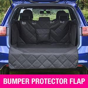 JINXE Car Boot Liner Protector for Dogs with Bumper Flap - Heavy Duty Waterproof Anti-Slip Car Boot Cover 3