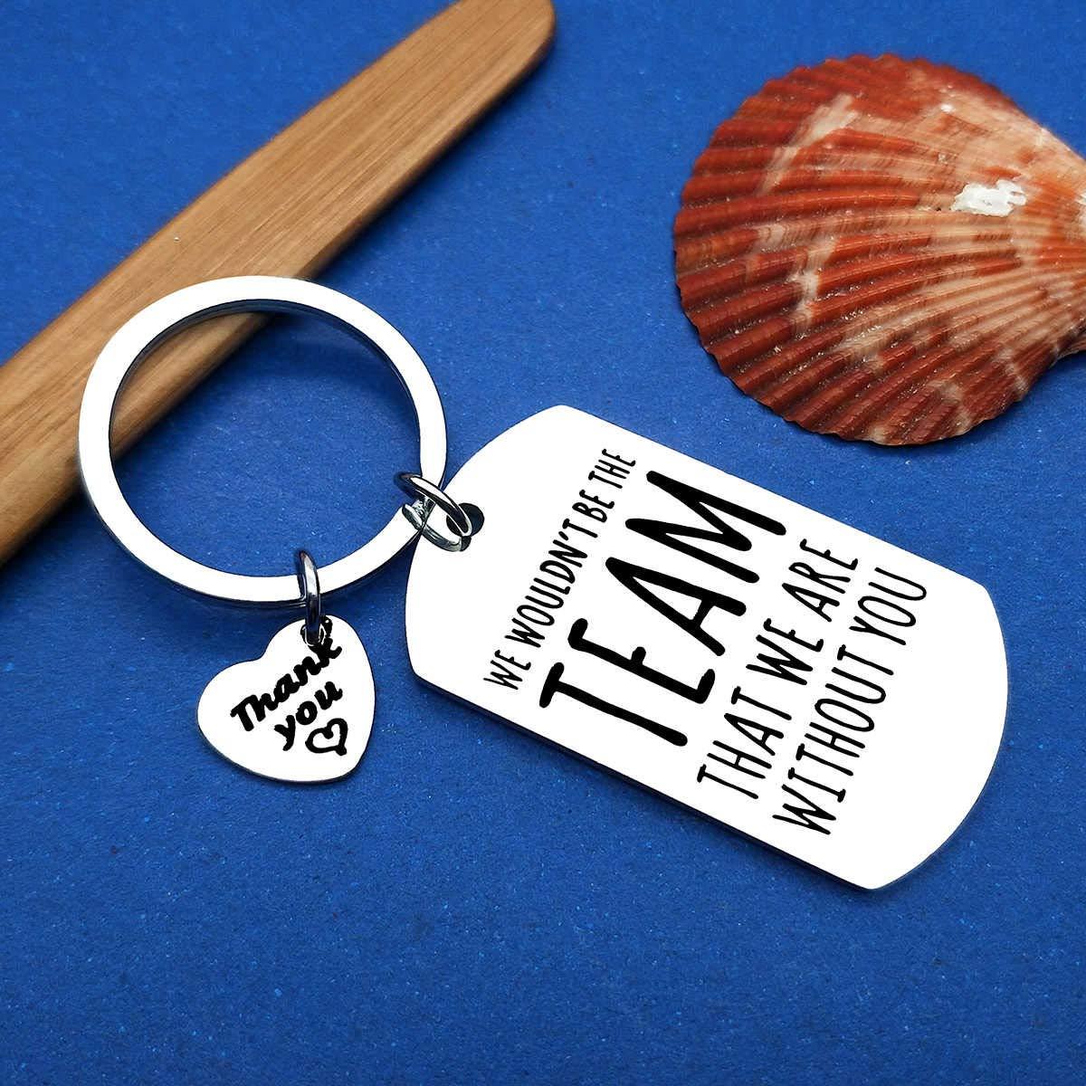 24Pcs Team Leader Keyring Appreciation Gifts for Boss Coach Thank You Gifts for Coworker Manager Team Mom Thank You Keychain for Team Coach Soccer Baseball Swimming Coach Sport Leader Going Away Gift 2