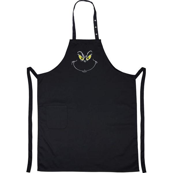 EXPRESS-STICKEREI Cooking apron unisex Adjustable Kitchen Aprons with Pocket | adjustable neck strap (Grinch - Kochschürze) 1