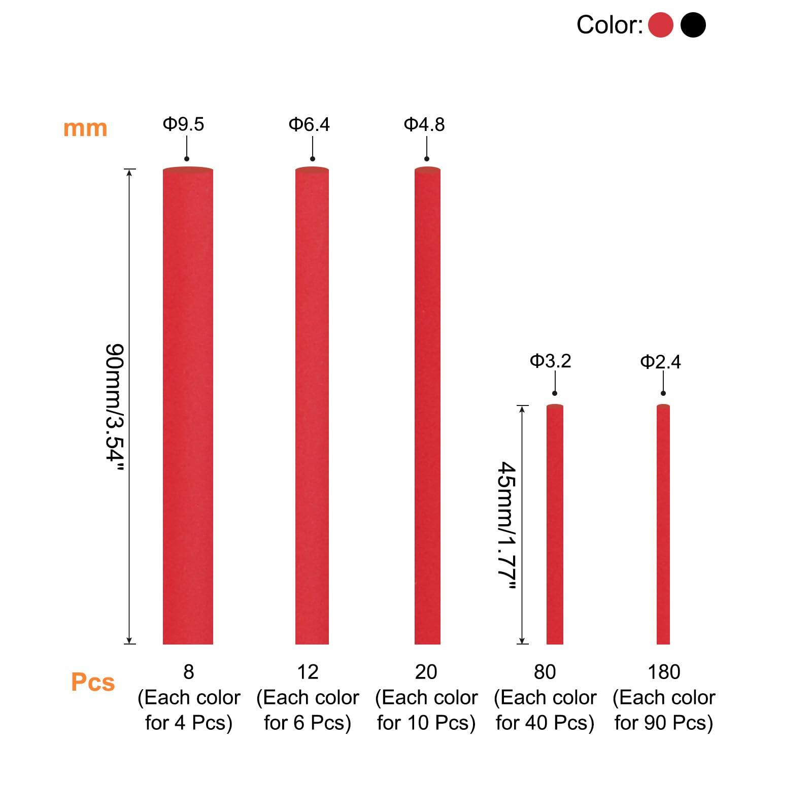 sourcing map 300pcs Heat Shrink Tubing Kit 3:1 Dual Wall Adhesive Heat Shrink Tube 1/8" 3/16" 1/4" 3/8" for Electrical Cable Wire Wrap 5 Size 1