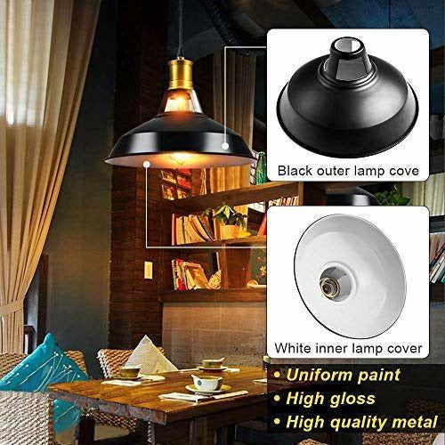 Edison Retro Industrial Ceiling Light, Vintage Interior Wrought Iron lampshade Pendant Lamp for Kitchen Dining Table Restaurant Living Room Chandelier E27 XINYU 2