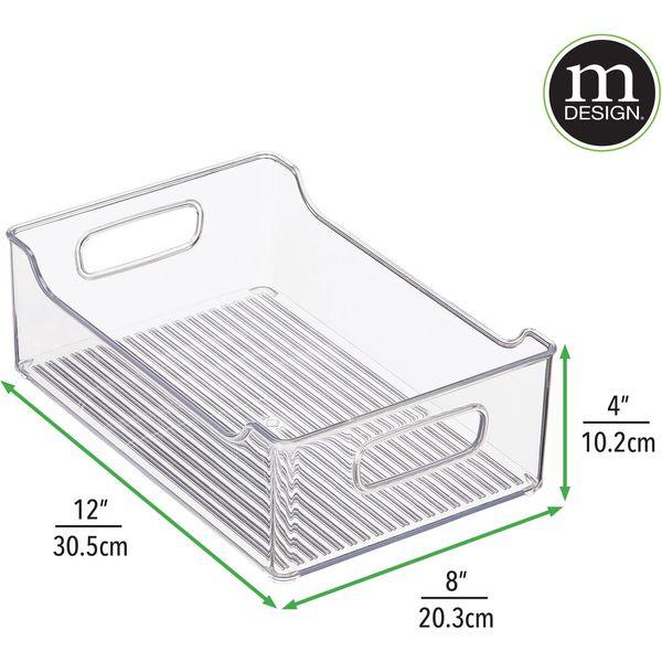 mDesign Bathroom Storage Box - Open Storage Cube for Soaps, Towels and Bathroom Accessories - Bathroom Organiser Box - Set of 2 - Clear 2