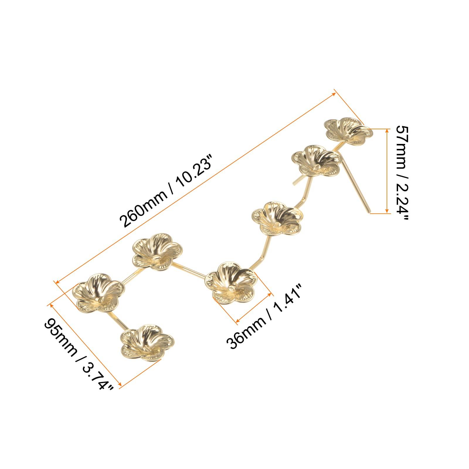 sourcing map Crystal Ball Flower Display Stand,1.417 Inch Diameter ,Metal Ball Holder, Gold 1