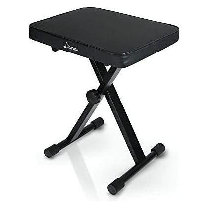 Donner Adjustable Keyboard Bench Piano Stool, X-Style Padded Folding Piano Bench with High-density Sponges Non-skid Design, Black 0
