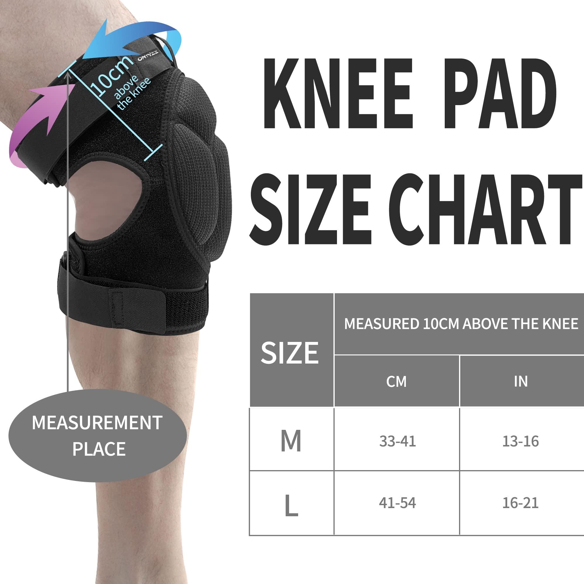 ONTYZZ Knee Braces Thickening Soft Adjustable Knee Support for Kneeling Hiking Gardening Cleaning Work Volleyball Knee Pads Adults with Adjustable Straps Knee Protector to Guarantee a Good Hold M 1